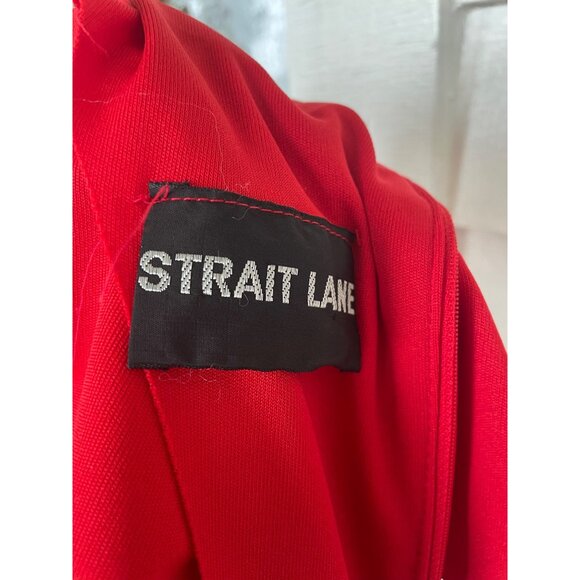 Vintage 1970s Red Maxi Dress Butterfly wing sleeves attached Rose - Picture 5 of 15